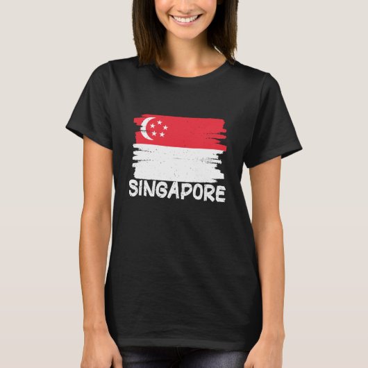 Cool Singapore Flag  1 T-shirt (Voorkant)
