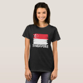Cool Singapore Flag  1 T-shirt (Voorkant volledig)