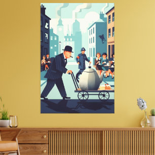 Cool Sir Winston Churchill  Canvas Afdruk