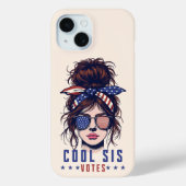 Cool Sis stemt  rommelig haar Lady Election Case-Mate iPhone Case (Achterkant)