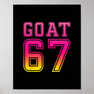 Cool Six Seven 6 7 Ijsje Geit 67 Meme Rizz Pret Poster
