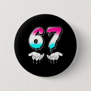 Cool Six Seven 6 7 Meme Gen Alpha S-lang Kostuum M Ronde Button 5,7 Cm