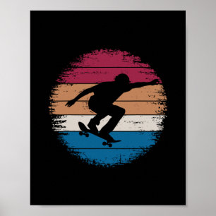 Cool Skateboard Kunst Voor Mannen Vrouwen Skateboa Poster