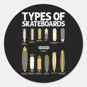 Cool Skateboard Kunst Voor Mannen Vrouwen Skateboa Ronde Sticker