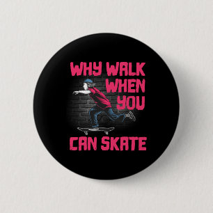 Cool Skateboard Kunst Voor Mannen Vrouwen Skaten S Ronde Button 5,7 Cm