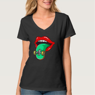 Cool Skateboarder Tongue T-shirt