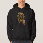Cool Skateboarding Skeleton with Flames Fun Skateb Hoodie (Voorkant)