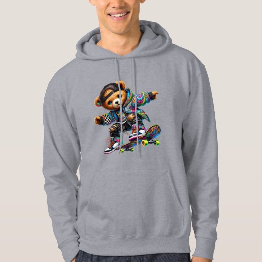 Cool Skateboarding Teddy Sweatshirt (Voorkant)