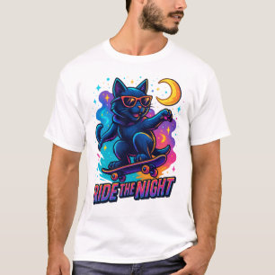 Cool Skater Cat – Urban Street Style T-shirt