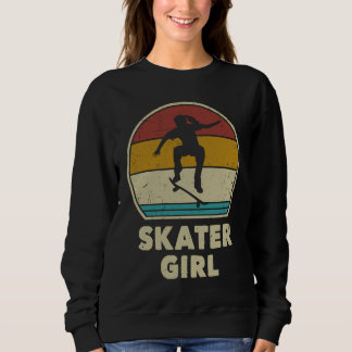 Cool Skater Girl Vintage Skating Skateboarding Ska Trui