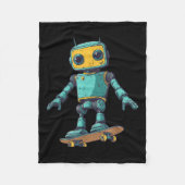 Cool Skating Robot With Skateboard Costume Fleece Deken (Voorkant)
