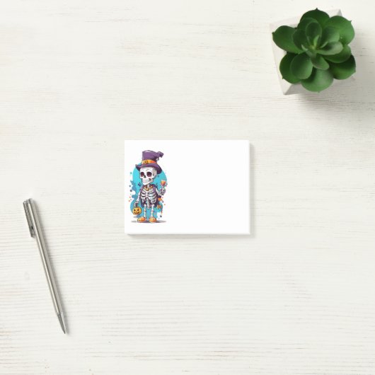 Cool Skelet in een Top Hat Halloween Post-it® Notes (Kantoor)