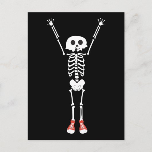 Cool Skeleton Halloween Design Briefkaart (Voorkant)
