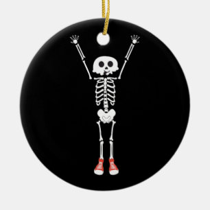 Cool Skeleton Halloween Design Keramisch Ornament