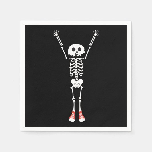 Cool Skeleton Halloween Design Servet (Voorkant)