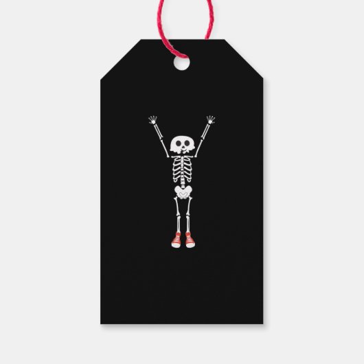 Cool Skeleton Halloween Party Favor Cadeaulabel (Achterkant)