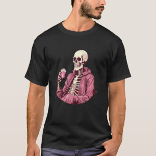 Cool Skeleton houdt van ijs voor zomerse snoepjes T-shirt