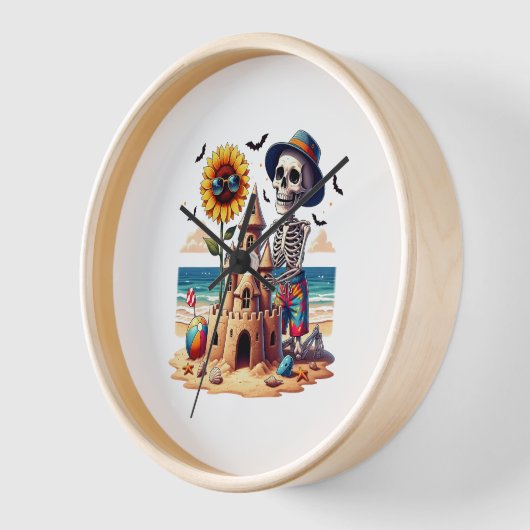 Cool Skeleton op het strand (Hoek)