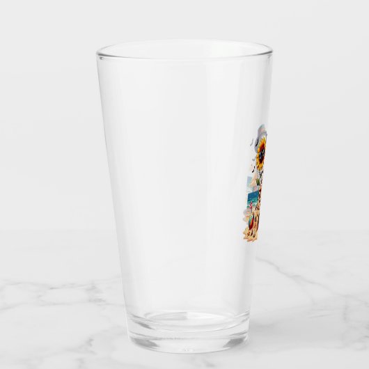 Cool Skeleton op het strand Glas (Rechts)