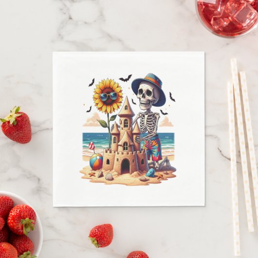 Cool Skeleton op het strand Servet (Insitu)