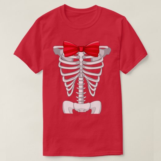 Cool Skeleton Rib Cage XRay Halloween Costume Boys T-shirt (Design voorkant)