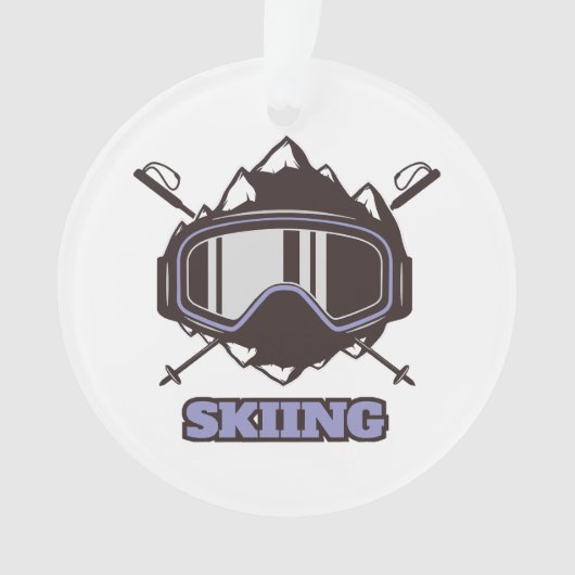 Cool Ski Helmet Ornament (voorkant)