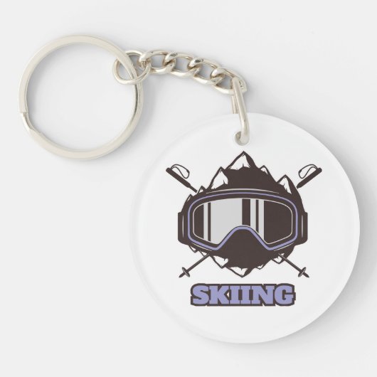 Cool Ski Helmet Sleutelhanger (Voorkant)