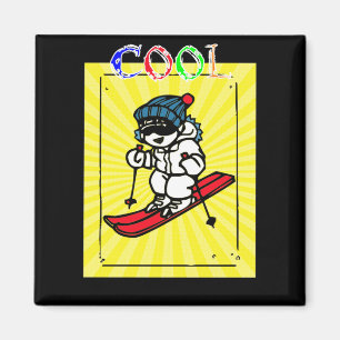Cool Skier Skienliefhebbers Skigift skiën Magneet