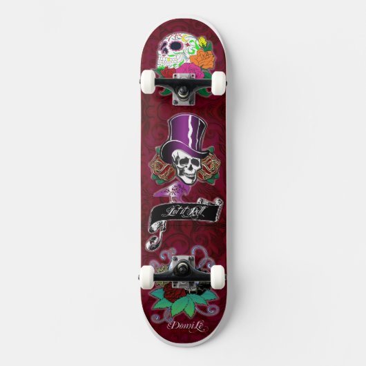 Cool Skull Trio Skateboard (Voorkant)