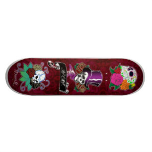 Cool Skull Trio Skateboard