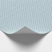 Cool Sky Blue en Black Linework Gift Wrap Cadeaupapier (Hoek)