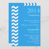 Cool sky blue Summer graduparty Kaart (Voorkant / Achterkant)