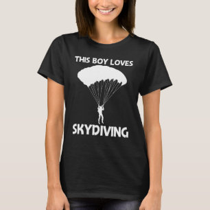 Cool Skydiving Voor Jongens Kinderen Skydiver Vals T-shirt