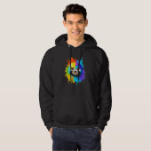 Cool Sloth Cute Colourful Splash Sloth Hoodie (Voorkant volledig)