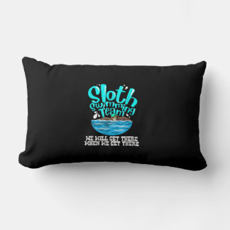 Cool Sloth Swimming Team Funny Animal Swimmer Kussen