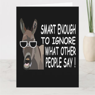 Cool Smart Donkey begroeting Kaart