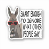 Cool Smart Donkey Sticker (Voorkant)