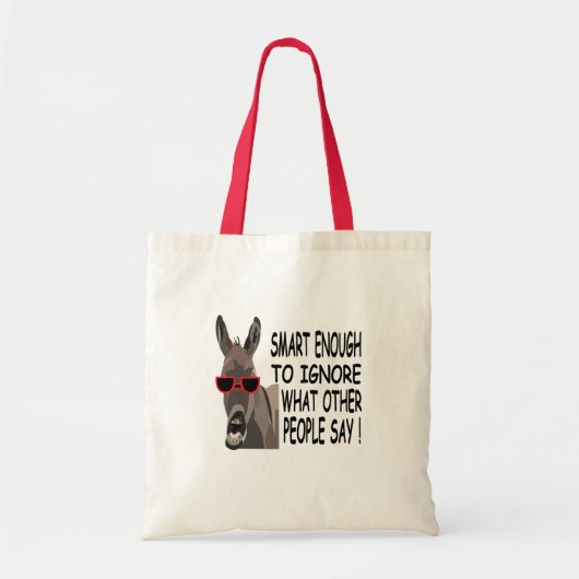 Cool Smart Donkey Tote Bag (Voorkant)