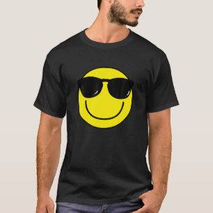 Cool Smile Face Emoticon Sunbril Smile Face T-shirt