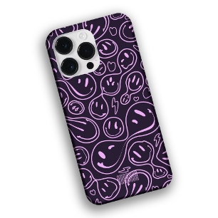 Cool Smiling Face Smile Pattern Lavender Case-Mate iPhone 14 Pro Max Hoesje