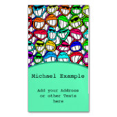 COOL SMILING FACES GROEP I + jouw idee Visitekaartje Magneet (Voorkant Verticaal)