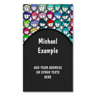 COOL SMILING FACES GROEP II + uw idee Visitekaartje Magneet