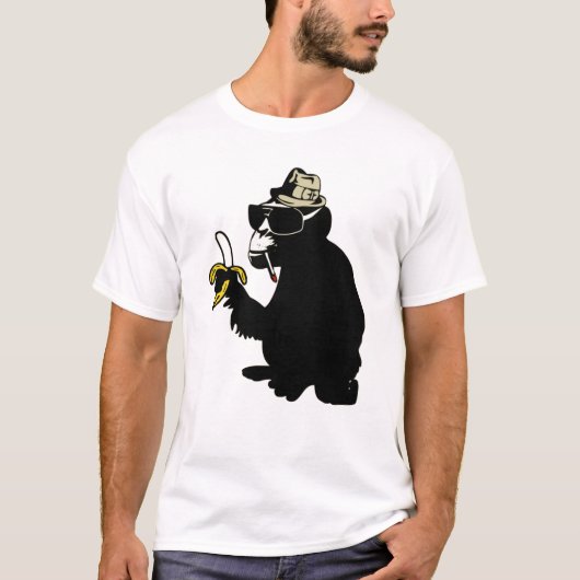 cool smoking monkey t-shirt (Voorkant)