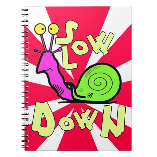 Cool Snail Cartoon Sticker Notitieboek (Voorkant)