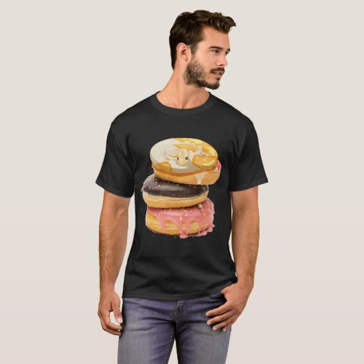 Cool Snake Donut Ball Python Reptile Doughnut T-shirt (Voorkant volledig)