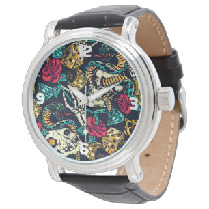Cool Snakes & Skull Mannen Watch Horloge