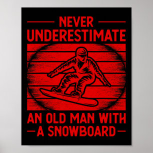 Cool Snowboard Art Mannen Vrouwen Skier Snowboardi Poster