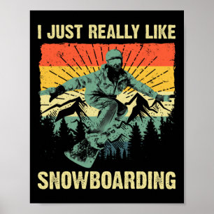 Cool snowboard voor mannen vrouwen snowboarden ski poster