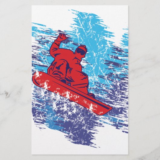 Cool Snowboarder Briefpapier (Voorkant)