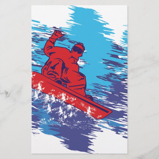Cool Snowboarder Briefpapier (Voorkant)